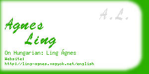 agnes ling business card